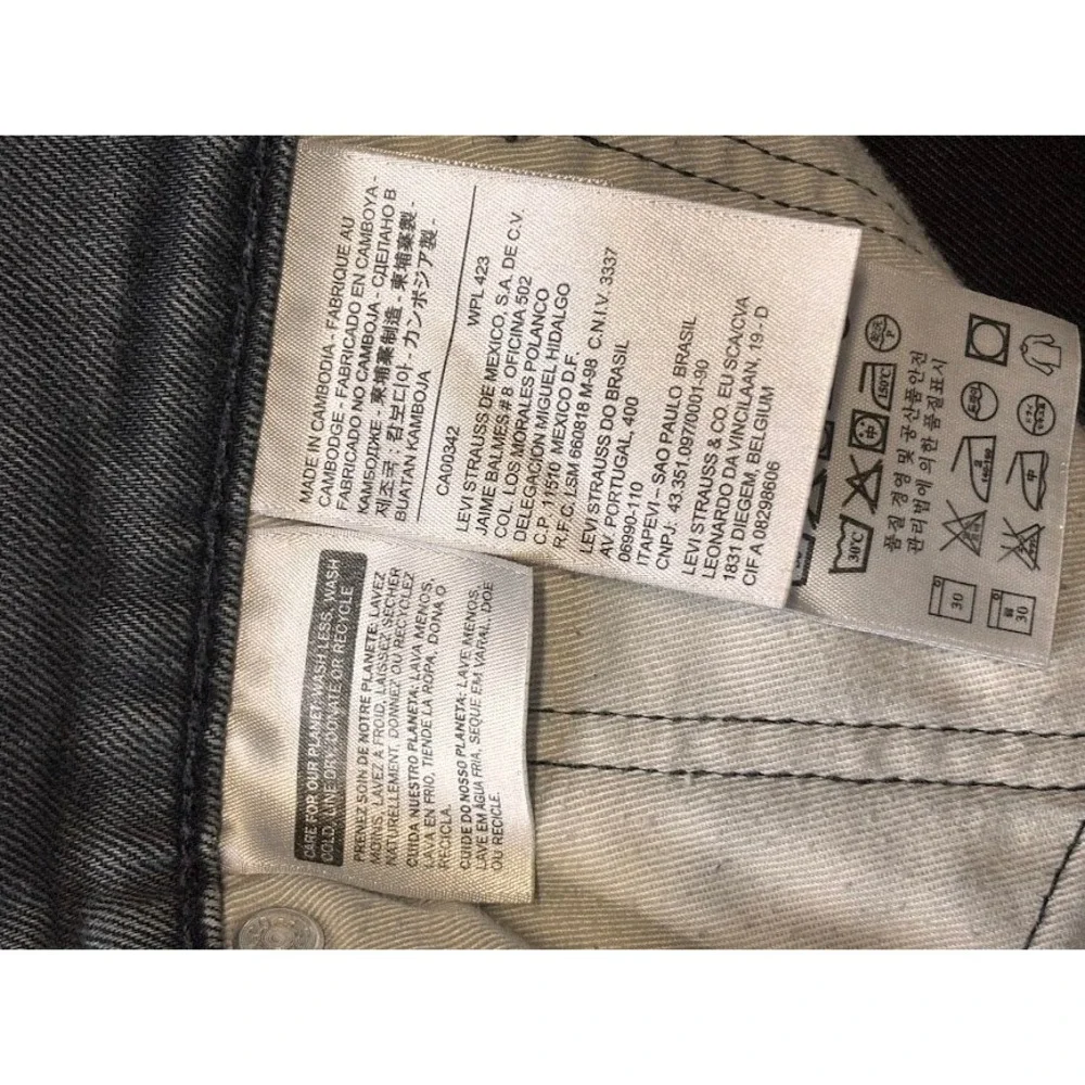 Levi's 511 Slim Fit Jeans Charcoal Grey‎ Men's Size 29 x 32